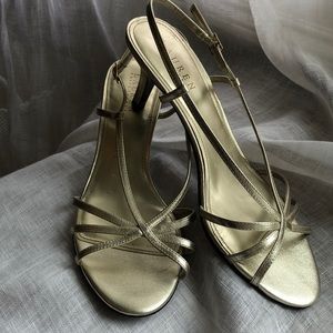 Lauren Ralph Lauren Gold Slingback Sandal